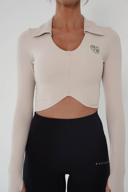 Button crop top